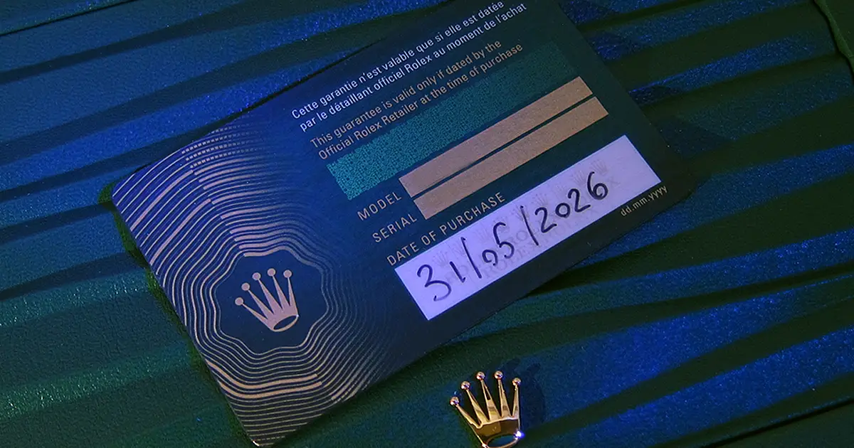 The Rolex Warranty Card 2026: What Collectors Should Know front card