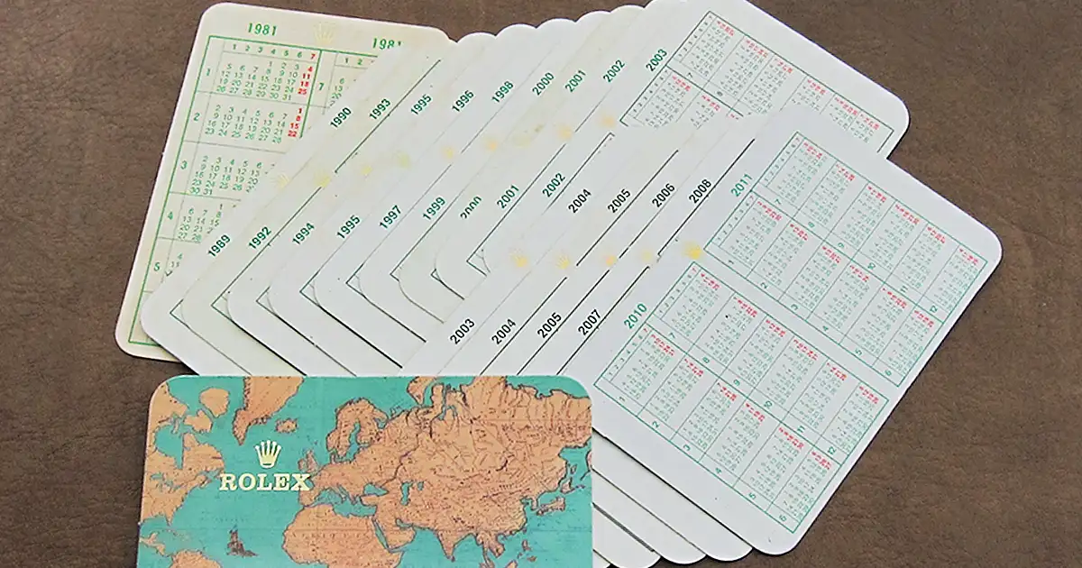 Rolex Owner’s Manuals: Why Collectors Care year calender