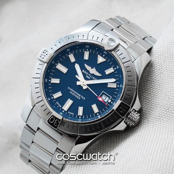 breitling avenger blue 44 front