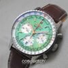 breitling navitimer b01 green front