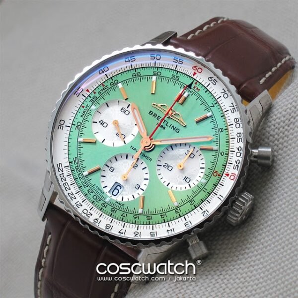 breitling navitimer b01 green front