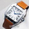 cartier 100m silver leather