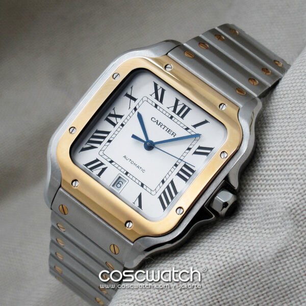 cartier santos 100l yg front