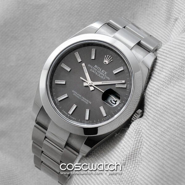 rolex datejust ii domed rhodium front