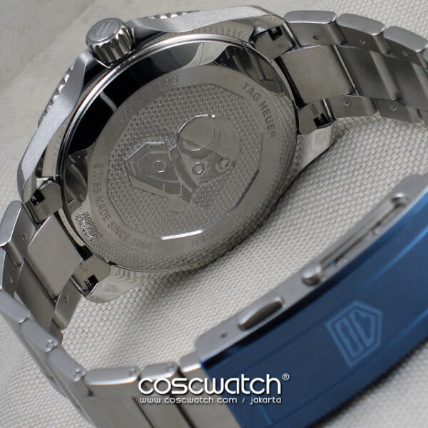 tag aquaracer silver bracelet back