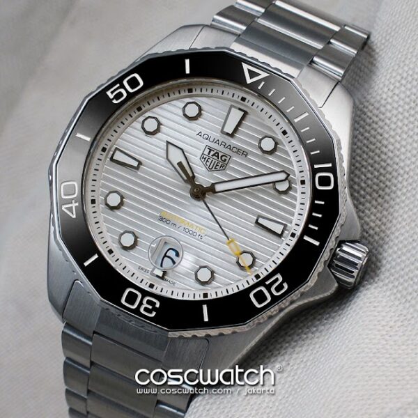 tag aquaracer silver bracelet front