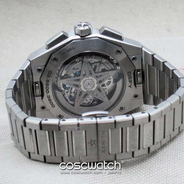 zenith defy skyline blue chrono back