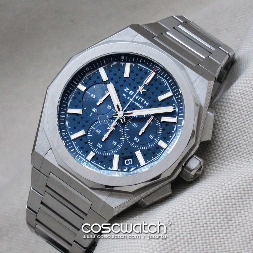 zenith defy skyline blue chrono front