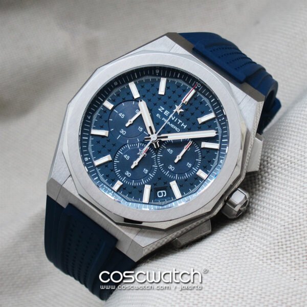 zenith defy skyline blue chrono rubber